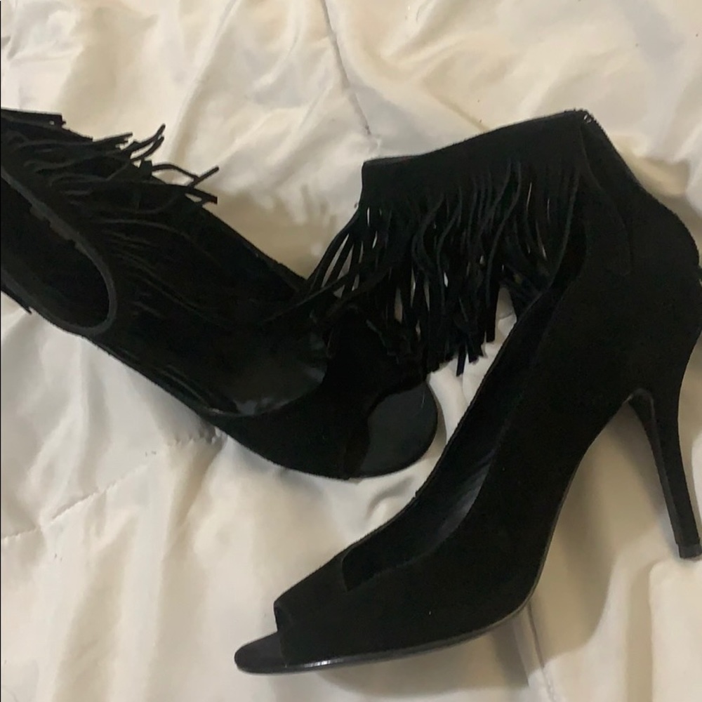 Black modern funky heels